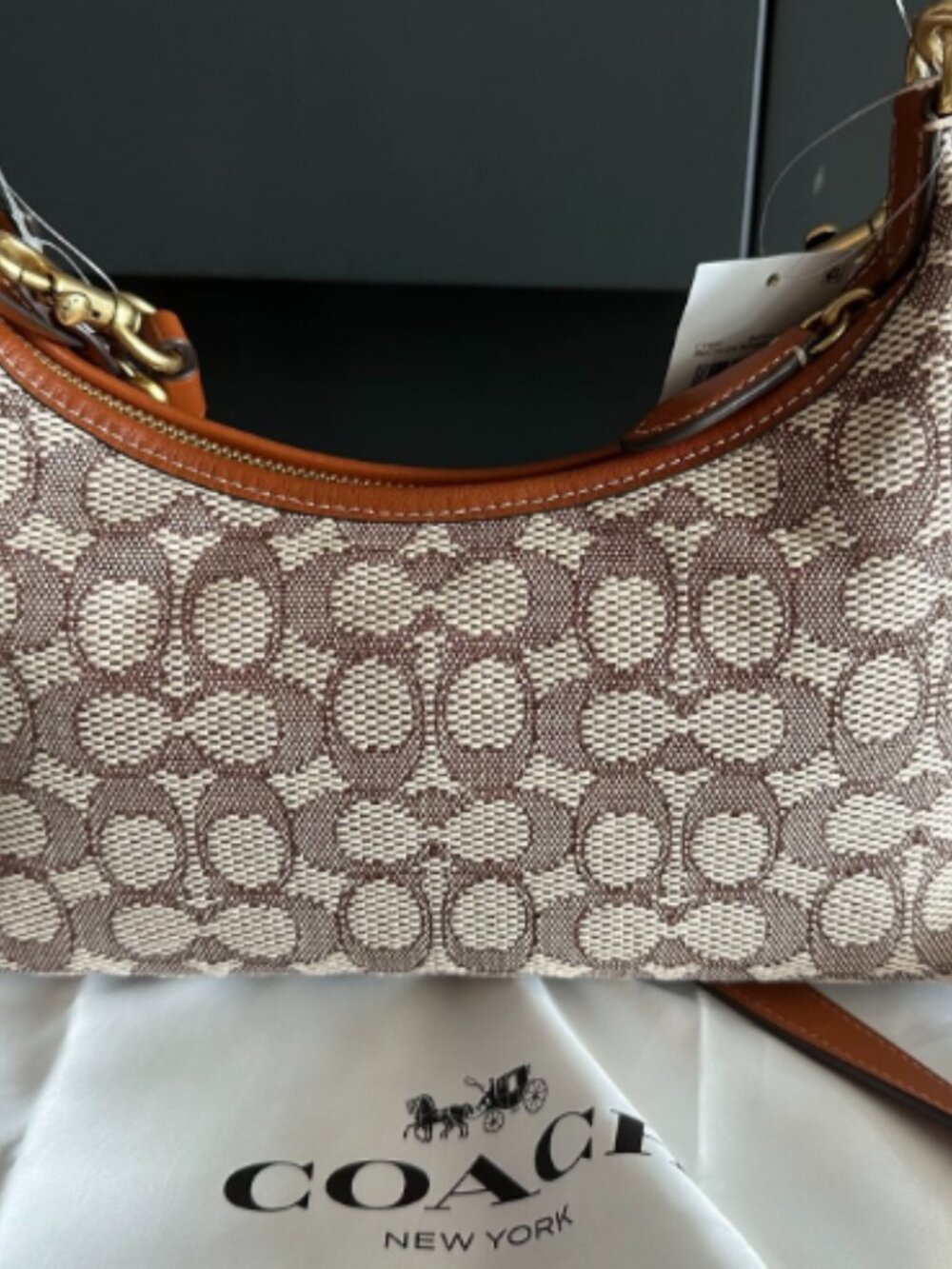 NWT  Coach JULIET Shoulder Bag 25 CY830 Signature Jacquard NWT DUST BAG